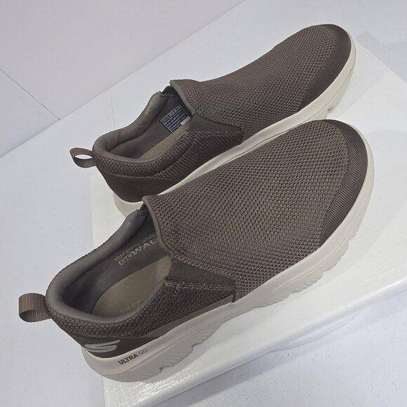 Skechers GOwalk Shoes Mens Size 12 Khaki Brown Slip On Walking ULTRA GO 54738 - Picture 6 of 10